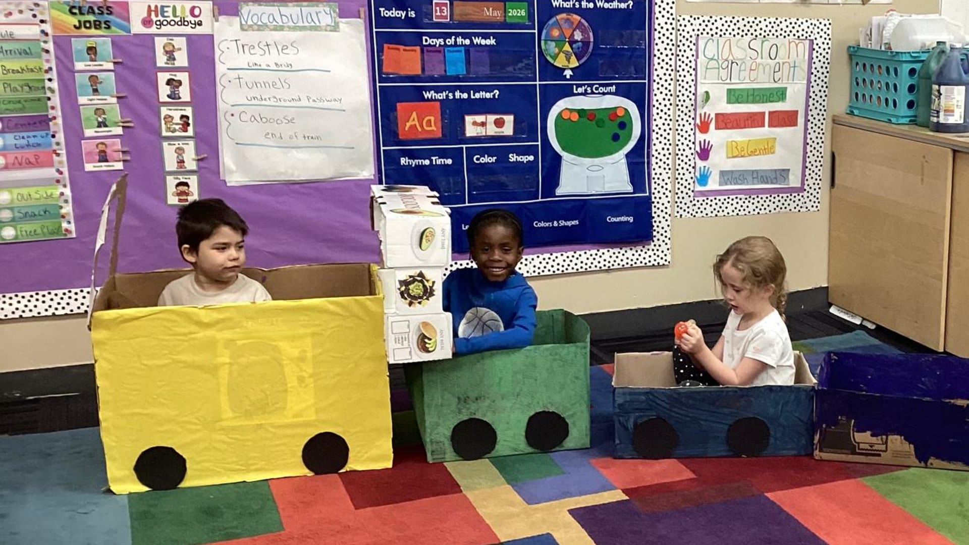 Happy Zone children painting together